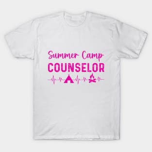 Retro Summer Camp Counselor Outdoor Vacation T-Shirt